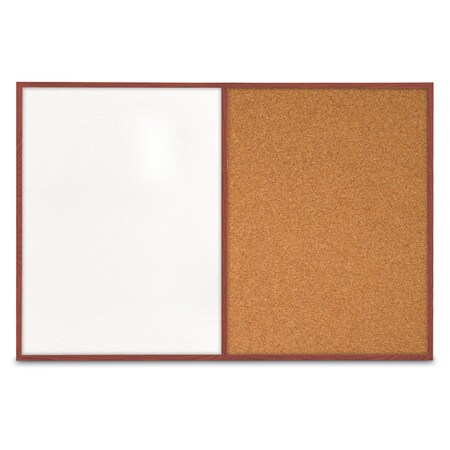 United Visual Products Slim Style Indoor Enclosed Corkboard, 42 UVRDS42SBH-SATIN-RUBBER